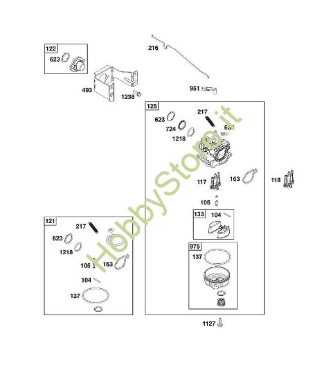 C - GRUPPO CARBURATORE B&S - 09 €¦ 09P702-0229-H5 brand Stihl